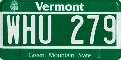 VT license plate WHU279