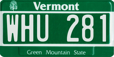 VT license plate WHU281