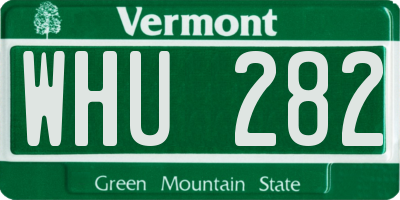 VT license plate WHU282