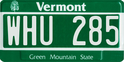VT license plate WHU285