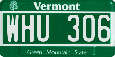 VT license plate WHU306
