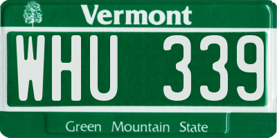 VT license plate WHU339