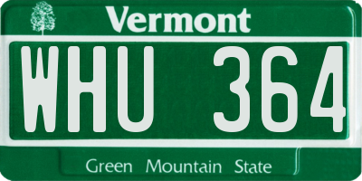 VT license plate WHU364