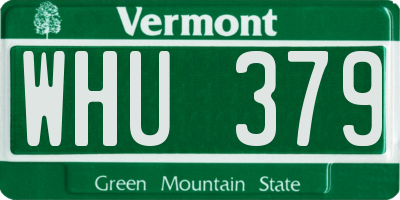 VT license plate WHU379