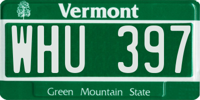 VT license plate WHU397