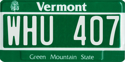 VT license plate WHU407