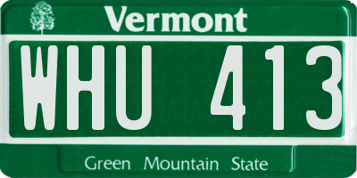 VT license plate WHU413