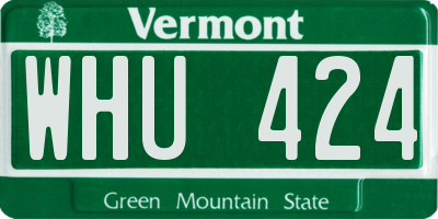 VT license plate WHU424