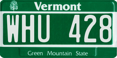 VT license plate WHU428