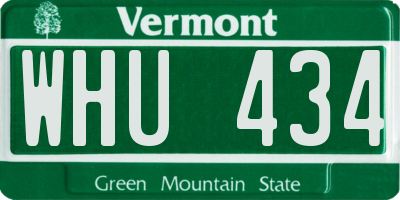 VT license plate WHU434