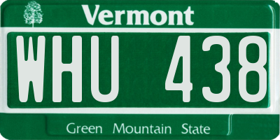 VT license plate WHU438
