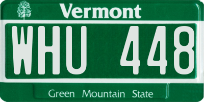 VT license plate WHU448