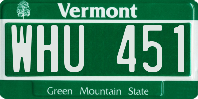 VT license plate WHU451