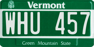 VT license plate WHU457