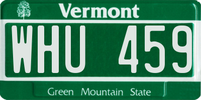 VT license plate WHU459