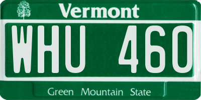 VT license plate WHU460