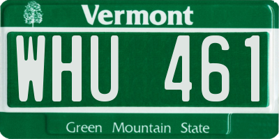 VT license plate WHU461