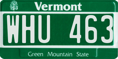VT license plate WHU463