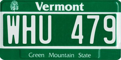 VT license plate WHU479
