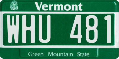 VT license plate WHU481