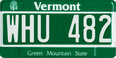 VT license plate WHU482
