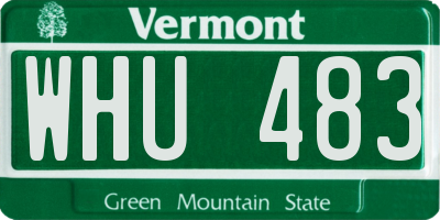 VT license plate WHU483