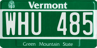 VT license plate WHU485