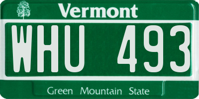 VT license plate WHU493