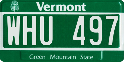 VT license plate WHU497