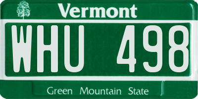 VT license plate WHU498