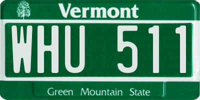 VT license plate WHU511