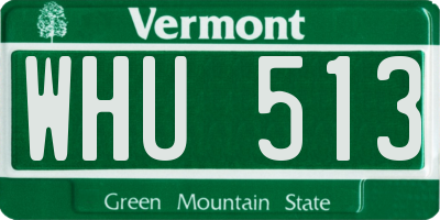 VT license plate WHU513