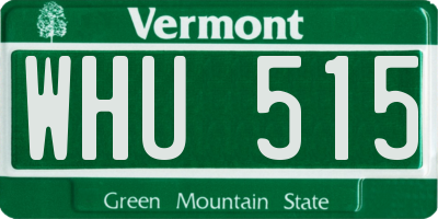 VT license plate WHU515
