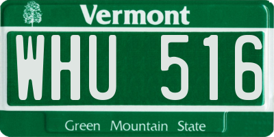 VT license plate WHU516