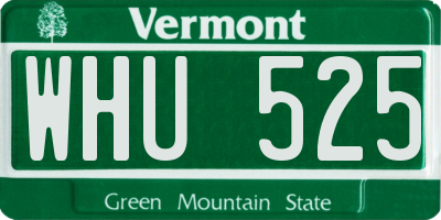 VT license plate WHU525