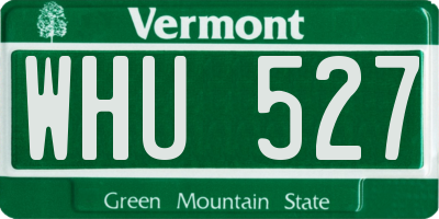 VT license plate WHU527