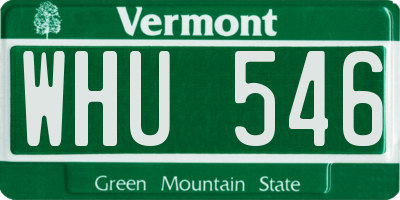 VT license plate WHU546