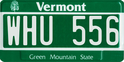 VT license plate WHU556