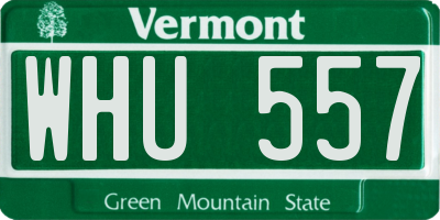 VT license plate WHU557