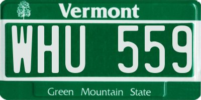 VT license plate WHU559