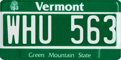 VT license plate WHU563