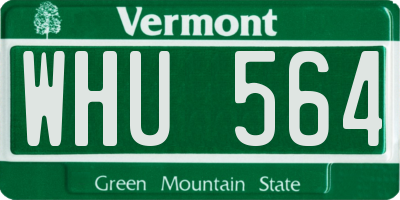 VT license plate WHU564