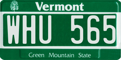 VT license plate WHU565