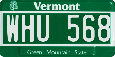 VT license plate WHU568