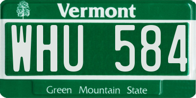 VT license plate WHU584
