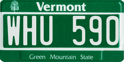 VT license plate WHU590