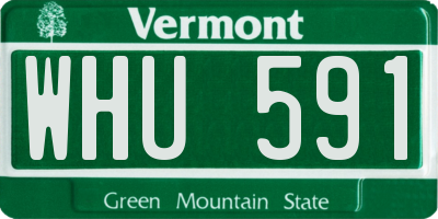 VT license plate WHU591