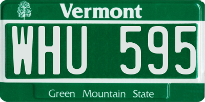 VT license plate WHU595