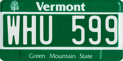 VT license plate WHU599