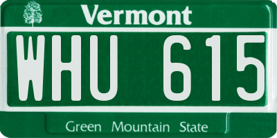 VT license plate WHU615
